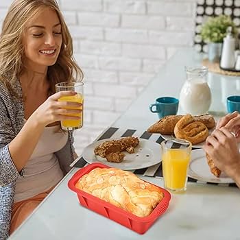 Silicone Bread and Loaf Pans, Non-Stick Silicone Cake Mold for Baking  Banana Bread, Rectangular Baking Supplies, Flexible Silicone Baking Molds  Silicone Mould BPA Frees & Oven Safe & Dishwasher Safe : Amazon.co.uk: