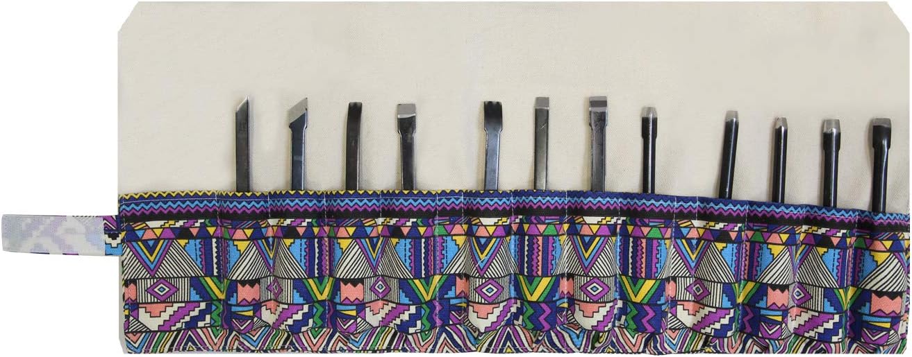 Canvas Carving Knife Roll Up Case Knives Tools Holders Protectors