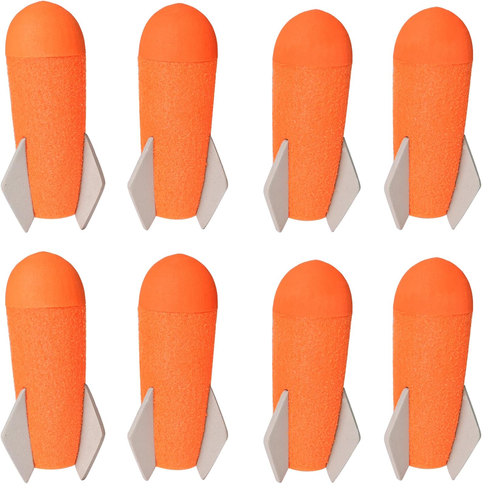 Foam Rocket Darts, 8 pcs Foam Rockets Missles Compatible with Nerf Rocket Blaster