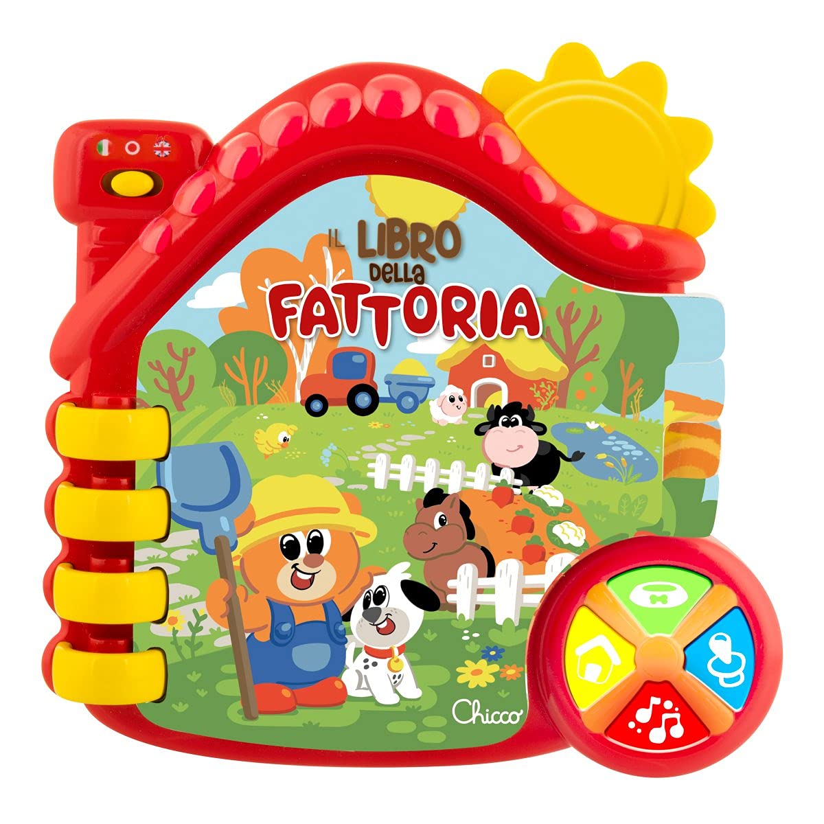 CHICCO Bilingual Farm Book, Multicolor, 10514 [Spanish to English Edition]