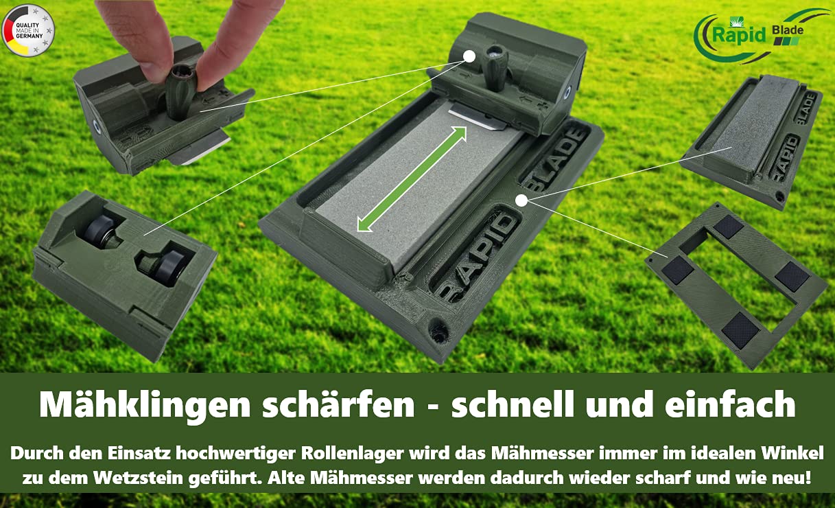 Rapid Blade - Schleifvorrichtung Mähroboter Mähmesser Mähklingen (Schleifpaket)