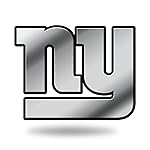 Rico Industries NFL New York Giants Chrome Finished Auto Emblem 3D Sticker , Silver