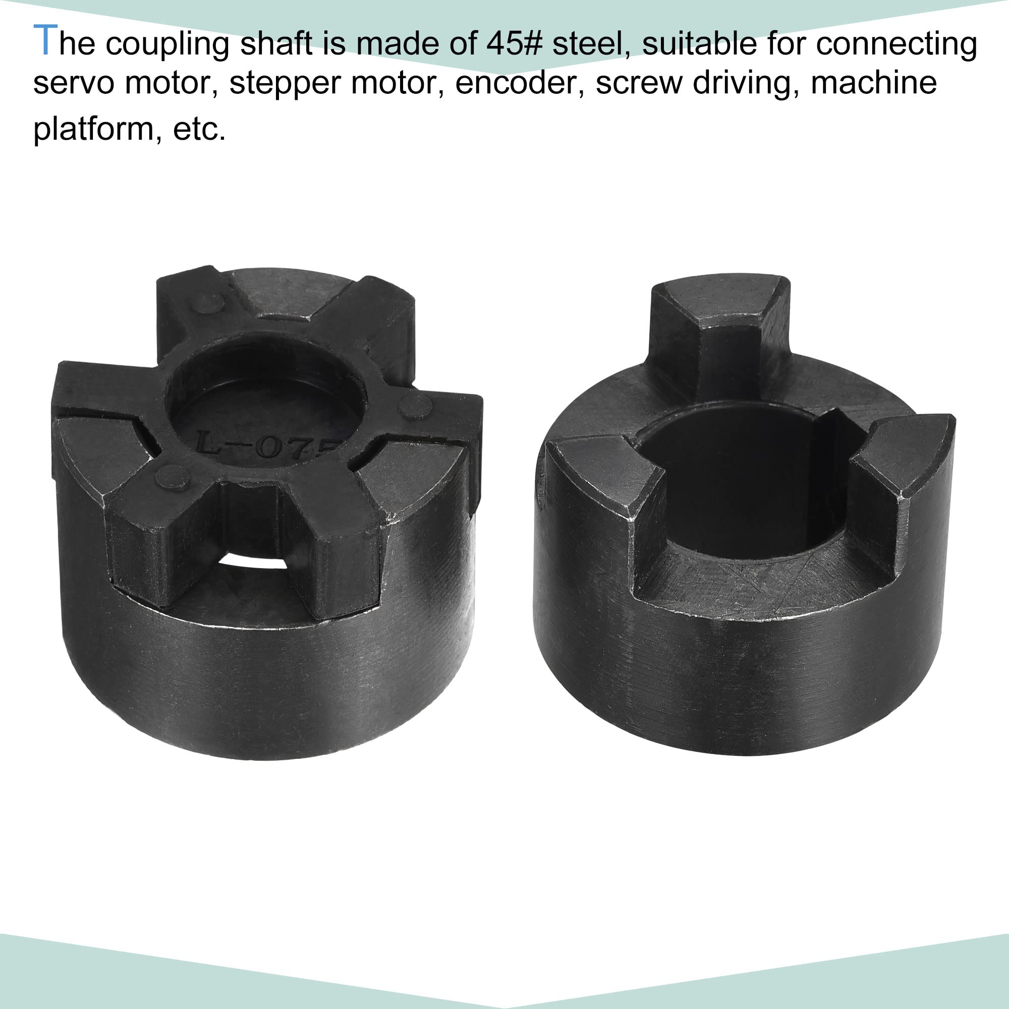 sourcing map Acoplamiento Flexible de Eje de 24mm a 24mm, Acoplador 52mm Longitud 44mm Diámetro, Conector de 45# Acero, Accesorios para Motor