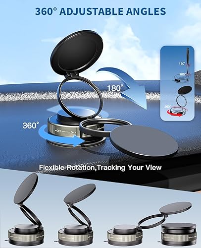 Miniatura 2 de Soporte magnético ajustable de 360 para Magsafe, 2 unidades de soporte plegable y retráctil Magsafe para automóvil, soporte de teléfono magnético
