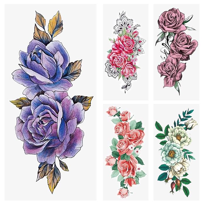 Temporäre Tattoos Von Glaryyears – Mandala-Tattoo-Set In Schwarz, Wasserfest & Einfach Anzuwenden