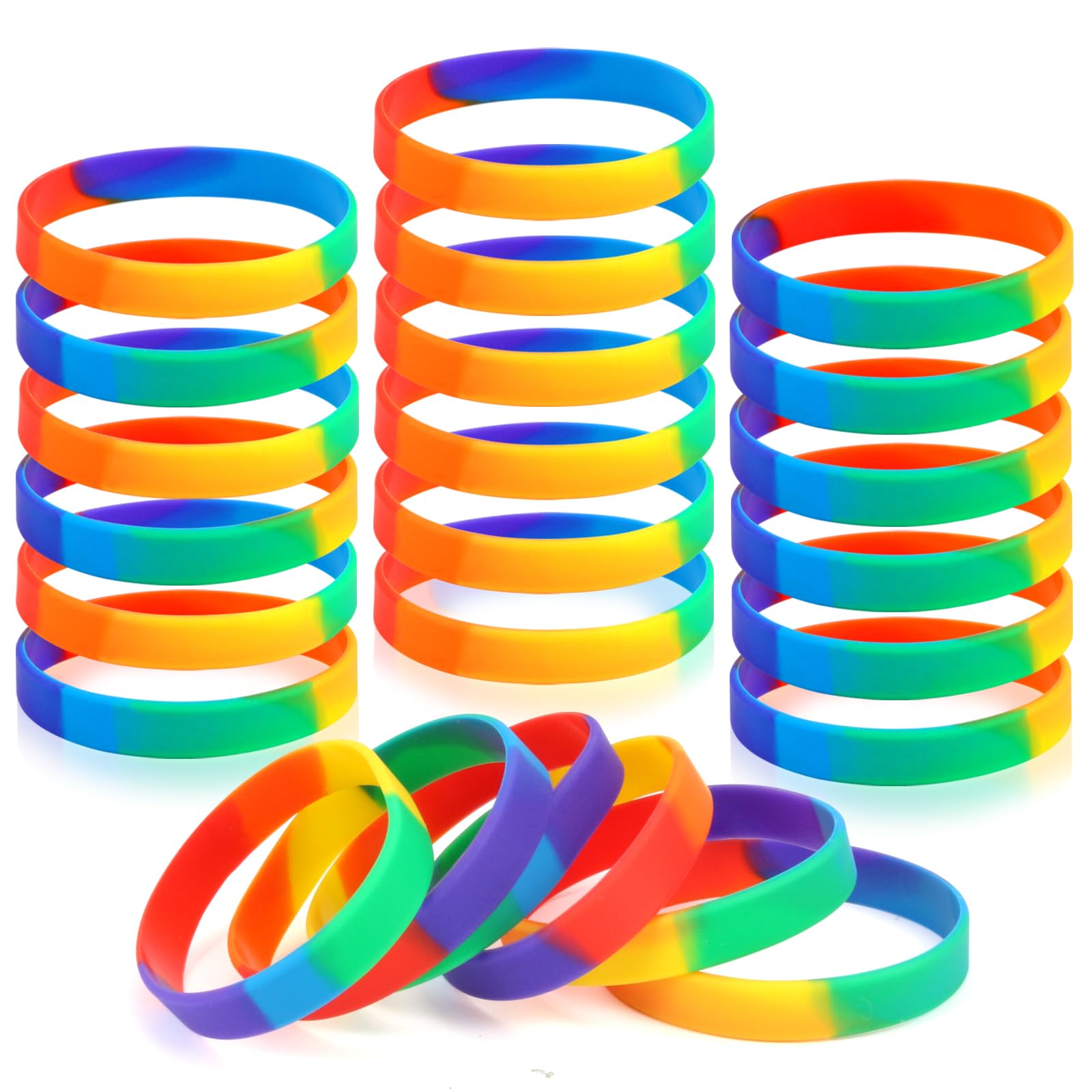 GOGO 120 Braccialetti In Silicone Per Bambini – Multicolore, Elastici, Ipoallergenici, Personalizzabili