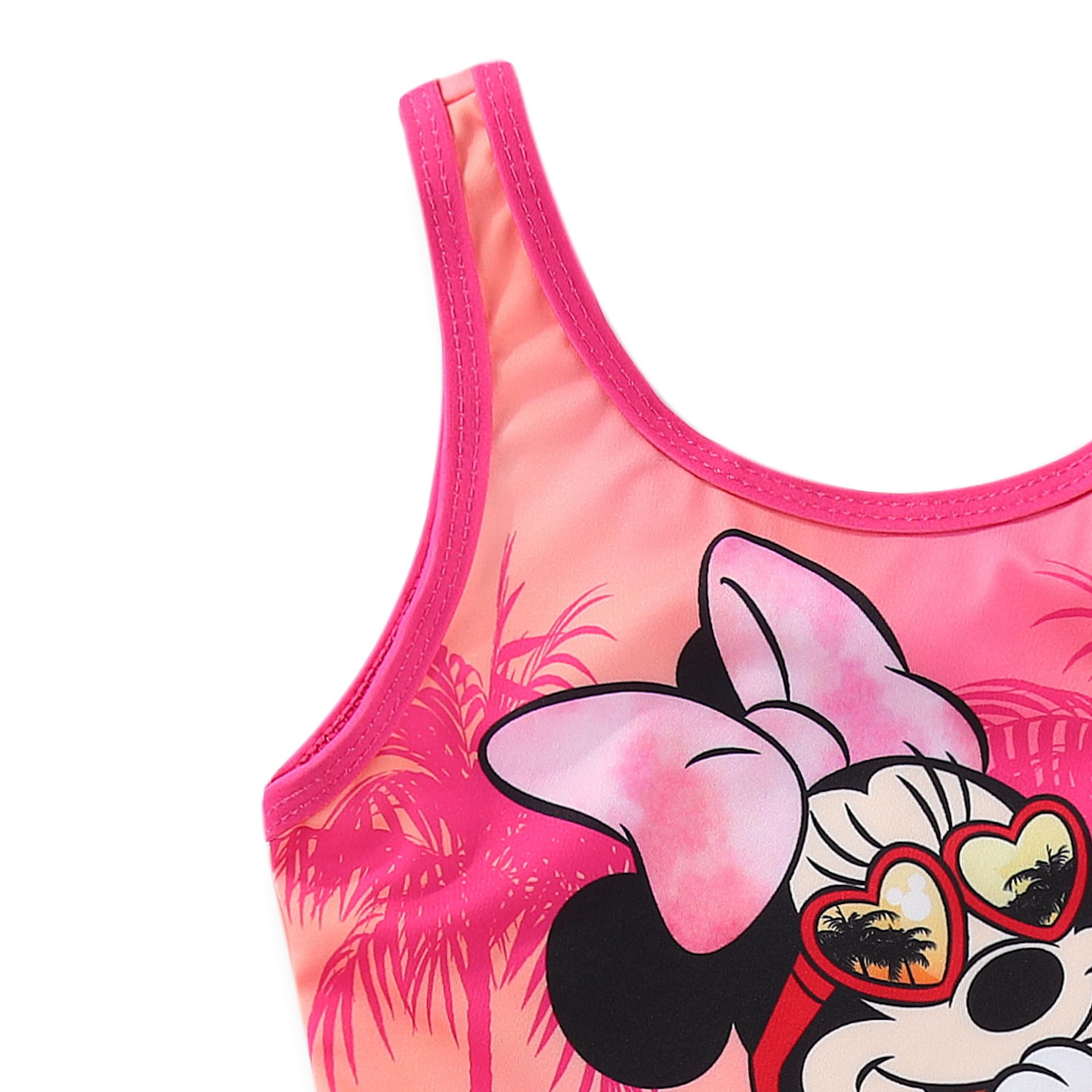 Disney Minnie Mouse Costume da bagno da bambina con SPF 50+, costume intero per bambini piccoli e grandi
