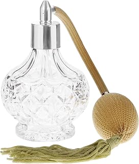 NeaxgeandX Botella de perfume de estilo vintage de 80 ml, para regalo, herramienta de maquillaje, color amarillo