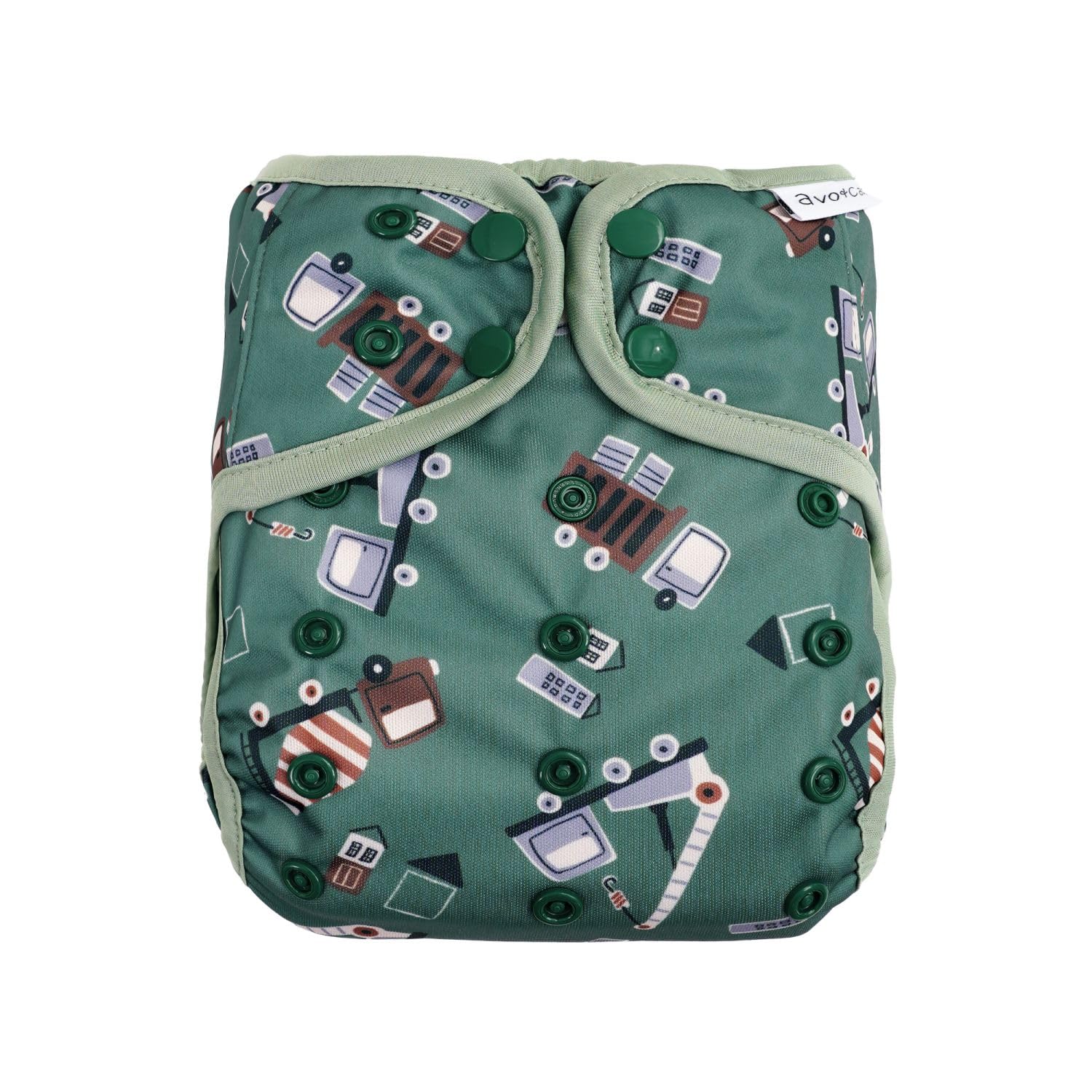 avo+cado Explorer One Size Stoffwindel-Überhose (Baufahrzeuge)