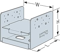 Vista 4 de Simpson Strong-Tie ABU88Z ABU ZMAX Base de poste ajustable galvanizada para 8x8