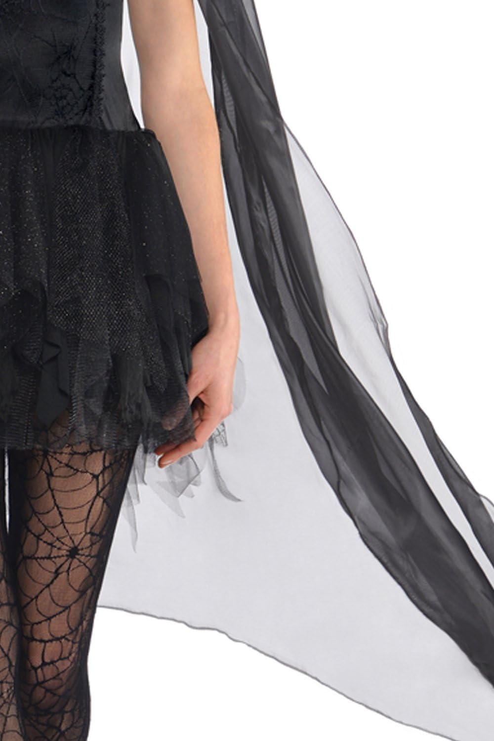 AMSCAN Feather Witch Cape Halloween Costume Accessories for Women, One Size, Black : Clothing, Shoes & Jewelry