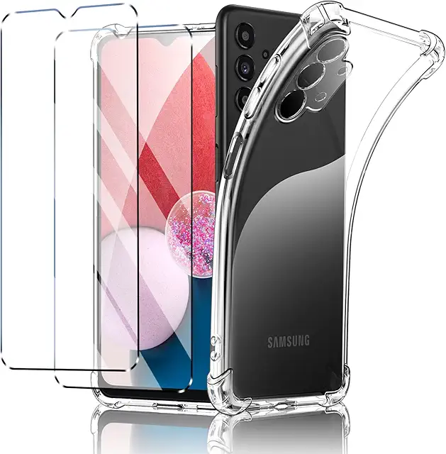 Coque Samsung A13 4G Transparente avec Verre Trempé - Protection Complète