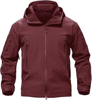 MODGE Jacket for Men Jacket Mens Jacket Waterproof Softshell Outwear Coat Windbreaker Hunt Clothes (Color : Red, Size : CN XL(US L))