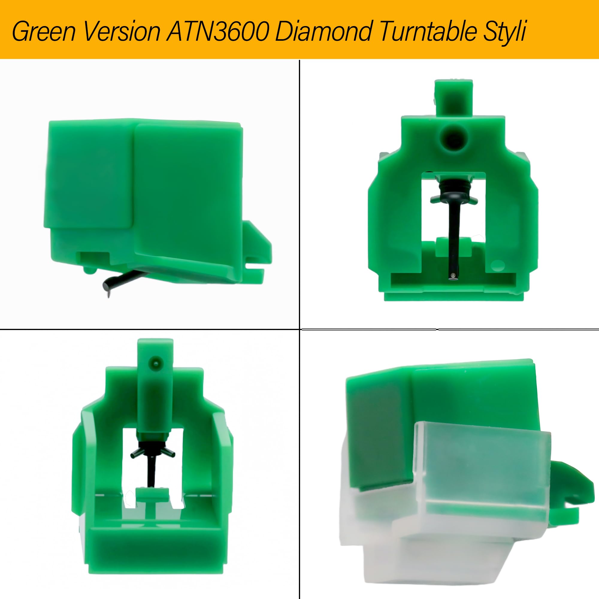 Puntina di ricambio per giradischi Diamond ATN3600L per Audio-Technica AT-LP60X, AT-LP60XBT, AT-LP60XBT-USB, ATN91, ATN90 giradischi in vinile