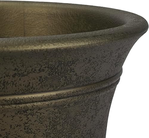 Miniatura 7 de The HC Companies SRA10001P02C004LRABG - Maceta Sierra de 10 pulgadas, bronce nórdico