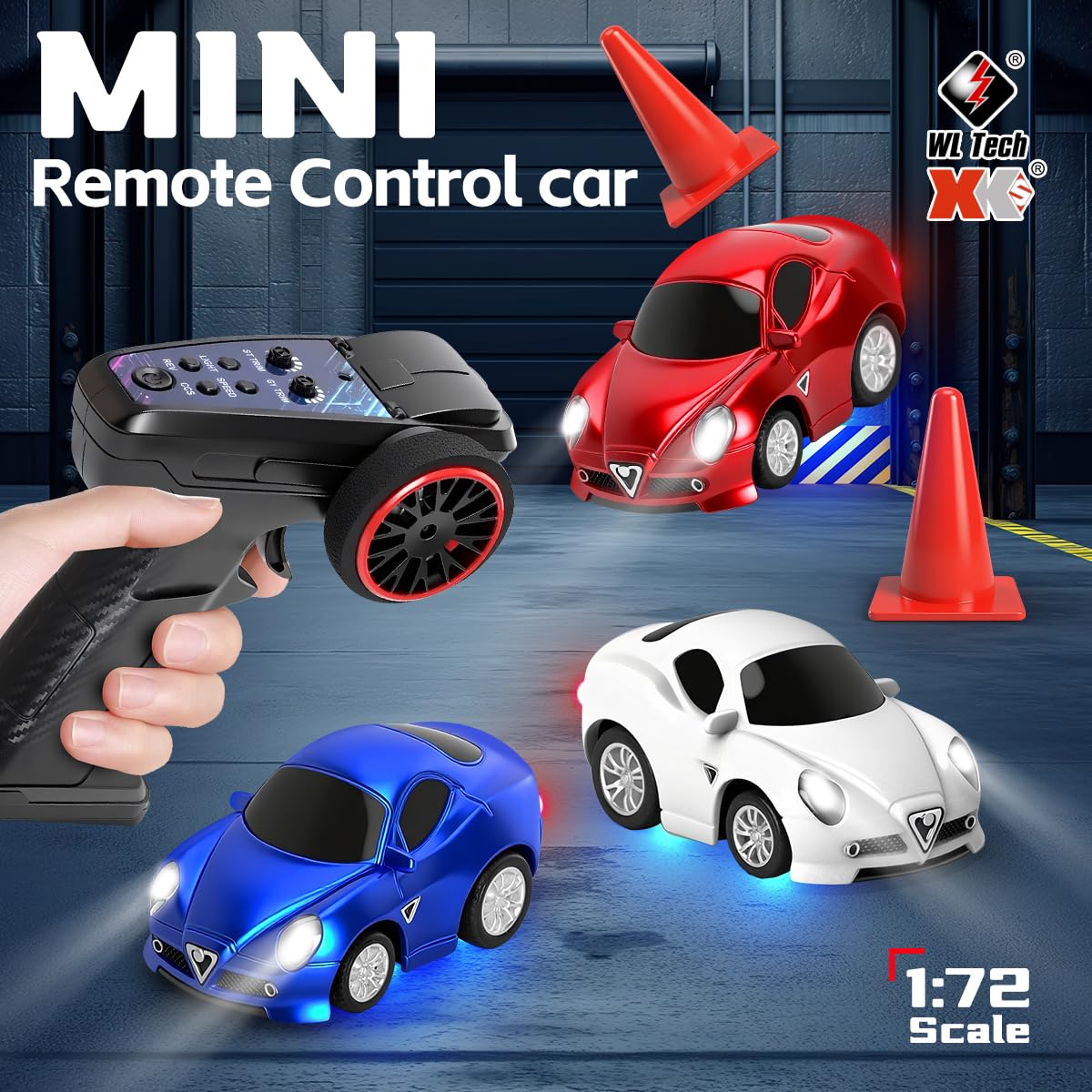 Modellino radiocomandato 1:72, fino a 4,1 km/h, rosso