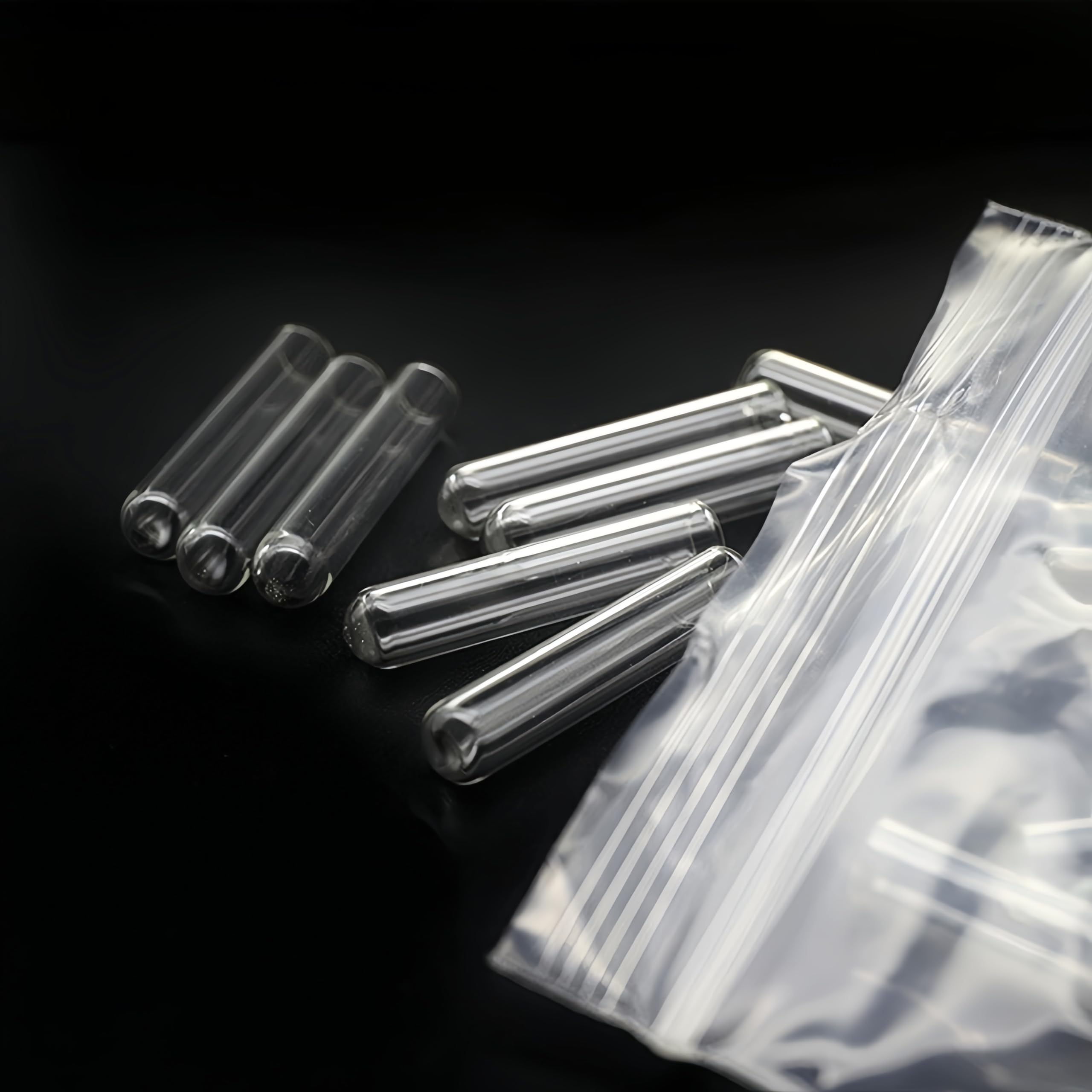 Tubo de fermentación invertido de vidrio de borosilicato, tubos de ensayo pequeños de 6 x 30 mm para análisis químico microbiano, suministros de laboratorio duraderos (juego de 6)