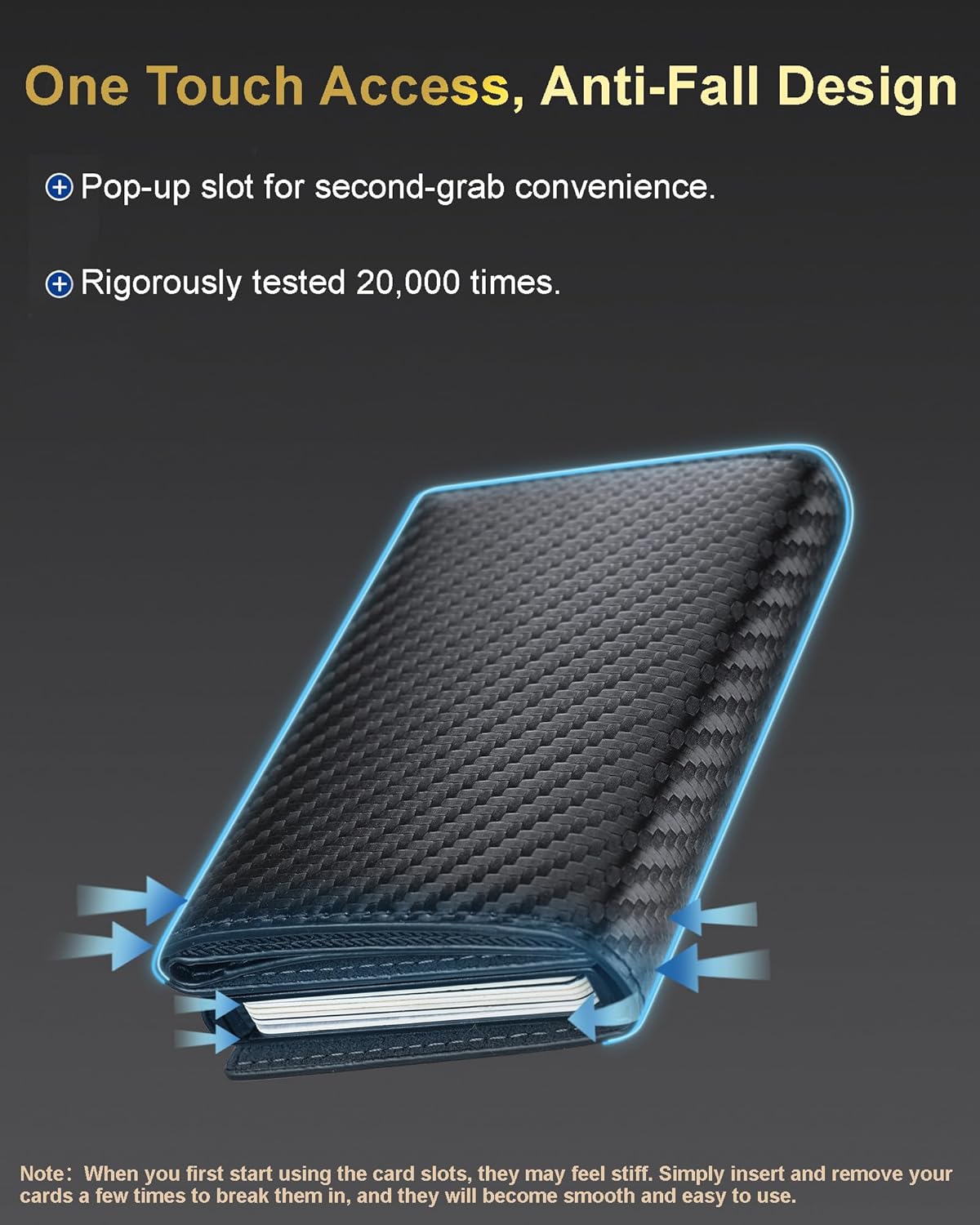 VANNANBA Mens Wallet Card Holder, Pop Up Aluminum Case Smart Wallet for Men RFID Blocking Trifold Slim Magnetic Closure, 9-13 Card Capacity | ID Window | Cash Slot