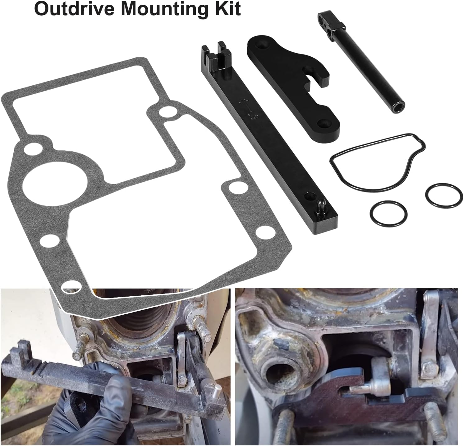 Lower Shift Cable Kit Replacement for OMC Cobra Sterndrive1988-1993, Adjustment Tools Mounting Gasket Set, Replaces 987661 986654 987498
