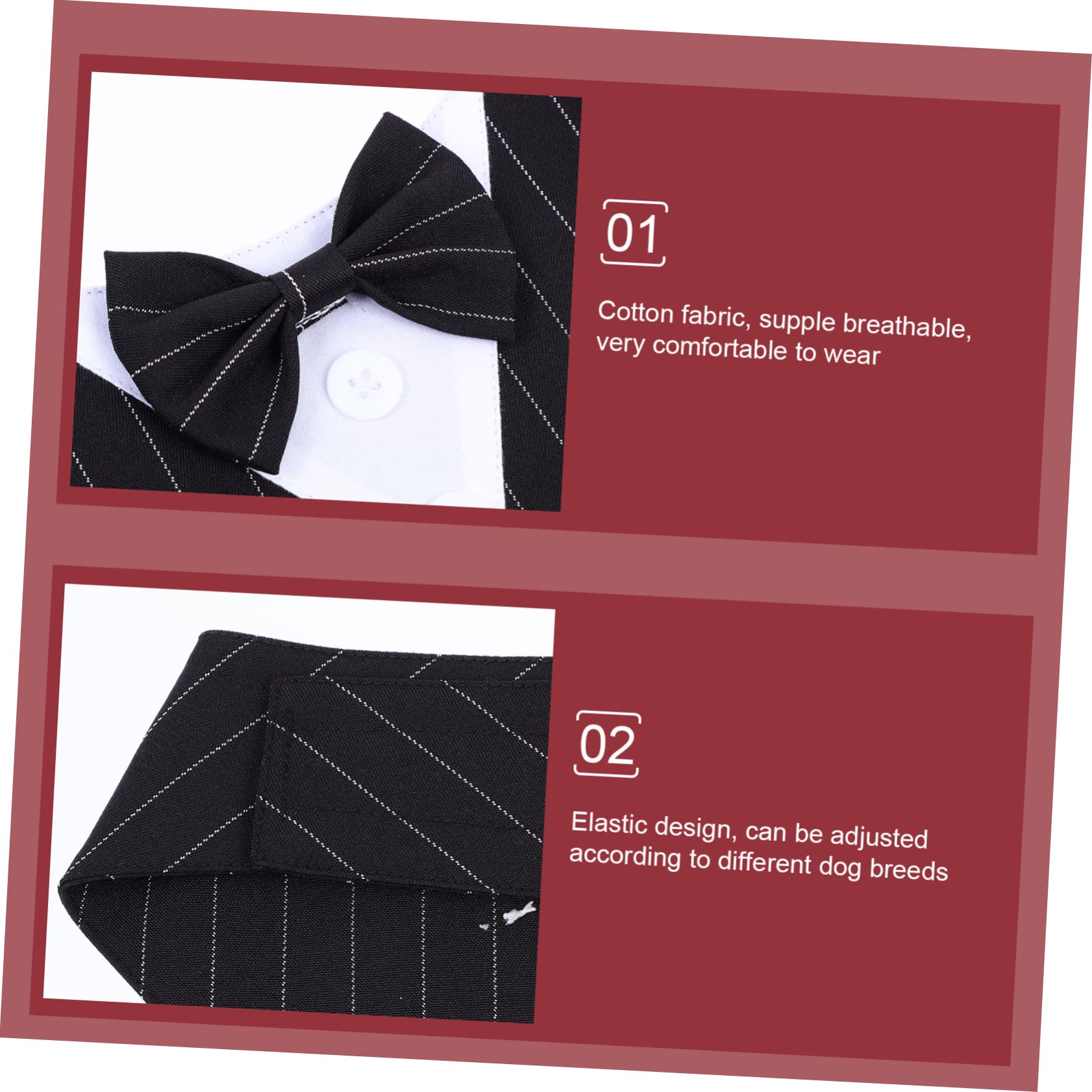 Kisangel 3pièces Bandana pour Chien Serviette De pour Animaux De Compagnie Collier Décoratif Pratique Et Élégant pour Mariage Et Événements Spéciaux