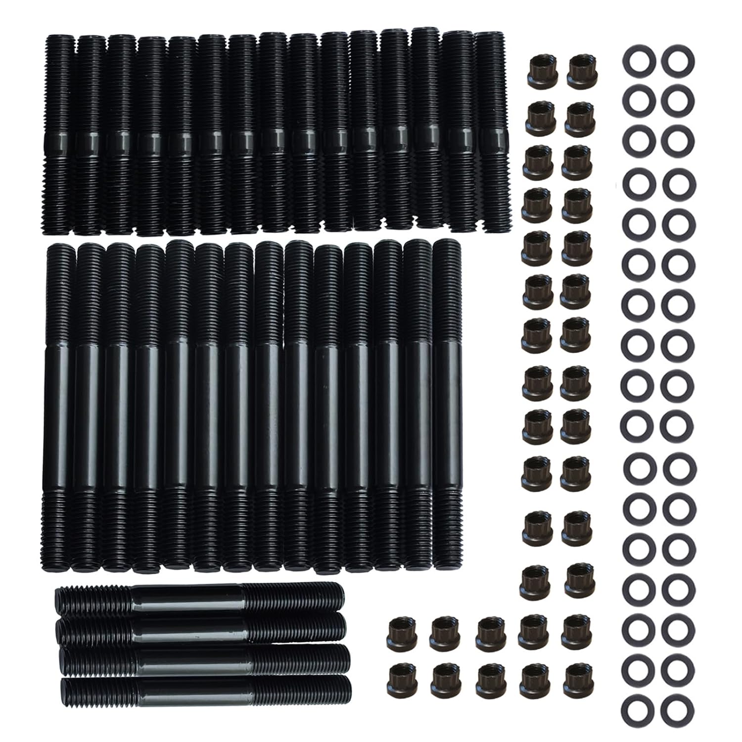 12-Point Cylinder Head Stud Kit Replacement for Chevy Small Block SBC 265 267 283 302 305 307 327 350 383 400 Head Studs PCE279.1001