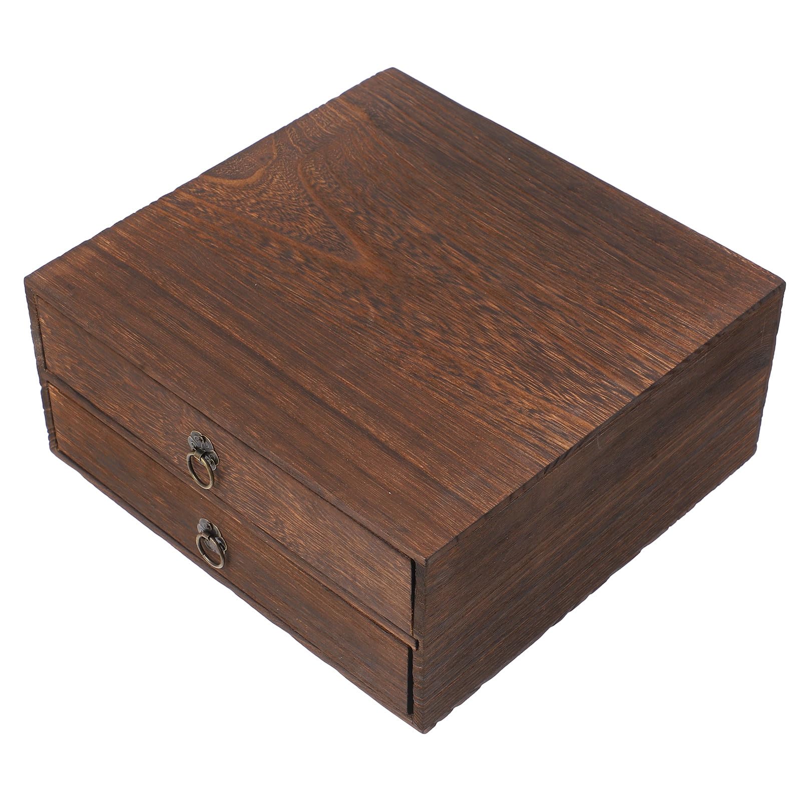 Holibanna Cassetto Portaoggetti da Scrivania in Legno Massello Retrò Organizer per Cassetti in Legno 2 Livelli 255X243X113 CM Contenitore da Scrivania Versatile per Casa e Ufficio