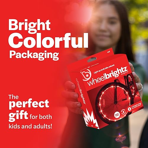 Vista 112 de Wheelbrightz - Luces LED para rueda de bicicleta, brillantes y coloridas - Se adaptan a neumáticos delanteros o traseros - Tubo resistente a la Verde