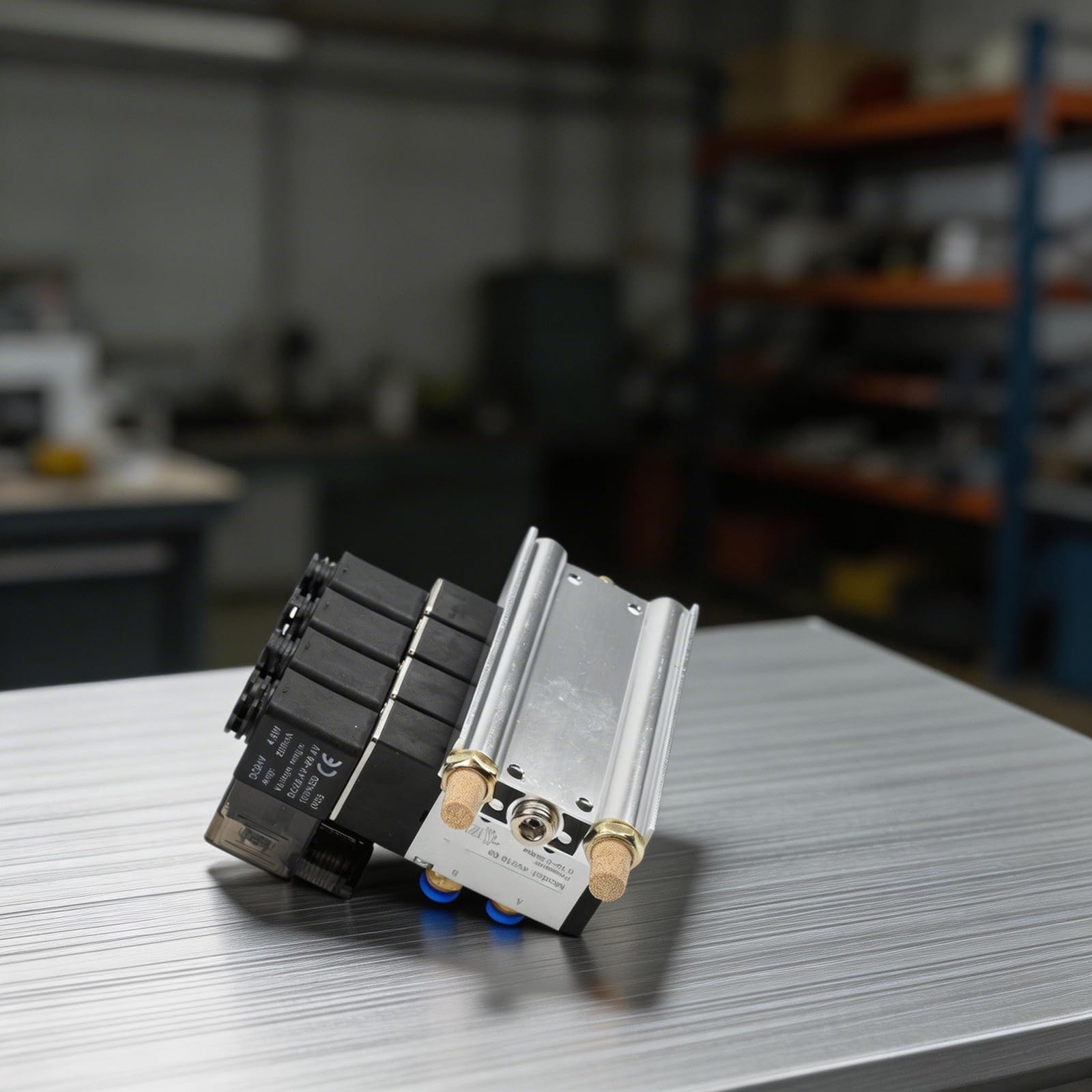 Electroválvula neumática 4V210-08, 5/2 vías, DC 24V, aleación de aluminio, con base de liberación rápida y silenciador para automatización industrial