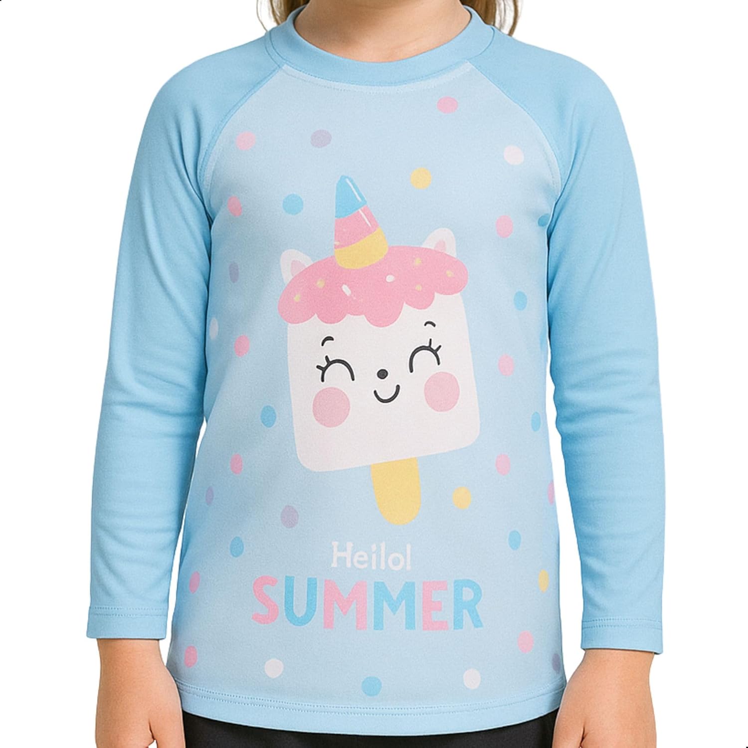 Camiseta Manga Longa INFANTIL Proteção UV50+ Selene Menina Desenho