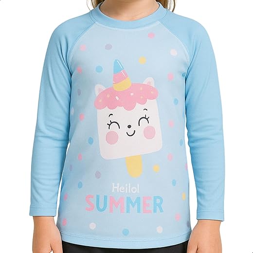 Camiseta Manga Longa INFANTIL Proteção UV50+ Selene Menina Desenho