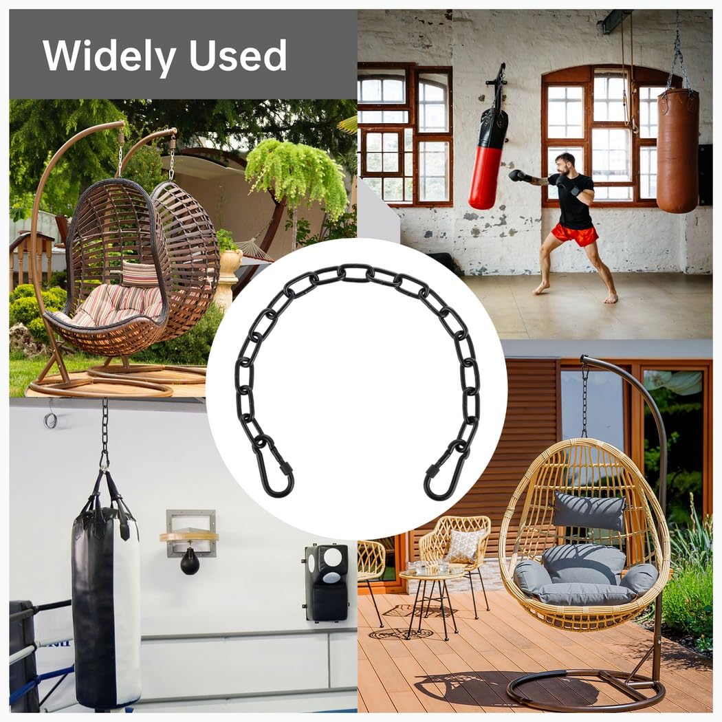2 catene per sedie sospese, kit da appendere regolabili da 64 cm, catena per altalena per sedie resistenti, per parchi giochi interni ed esterni, sedie sospese, sedie per amaca e sacchi da boxe