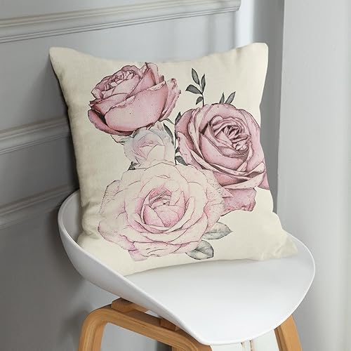 Miniatura 7 de Juego de 4 fundas de almohada decorativas para decoración del hogar, 18 x 18 pulgadas, fundas de almohada decorativas para sofá y exteriores