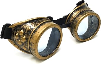 Steampunk Victorian Goggles Rave Glasses in Vintage Gold, Costume Accessory