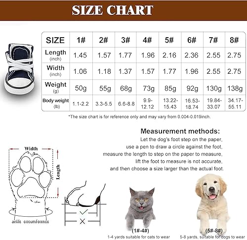 Miniatura 2 de Calzado de lona para mascotas, protector, antideslizante y casual, para caminar al aire libre, deportes y pavimento caliente, 4 unidades