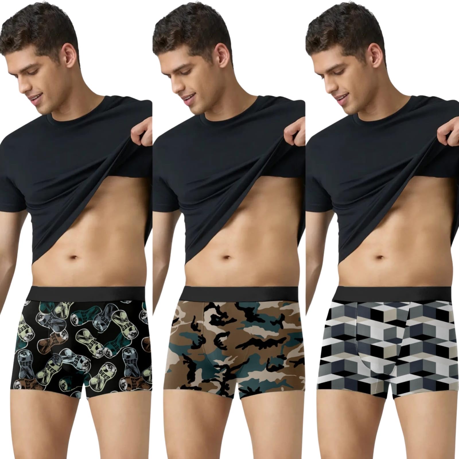 bhagwati entrprise Men's Underwear Trunk Pack of 3 Printed Mini Briefs Regular Fit Nylon Innerwear for Men Lightweight, Stretchable & Quick-Dry Fabric (Multicolor Pack of 3)-picture-39