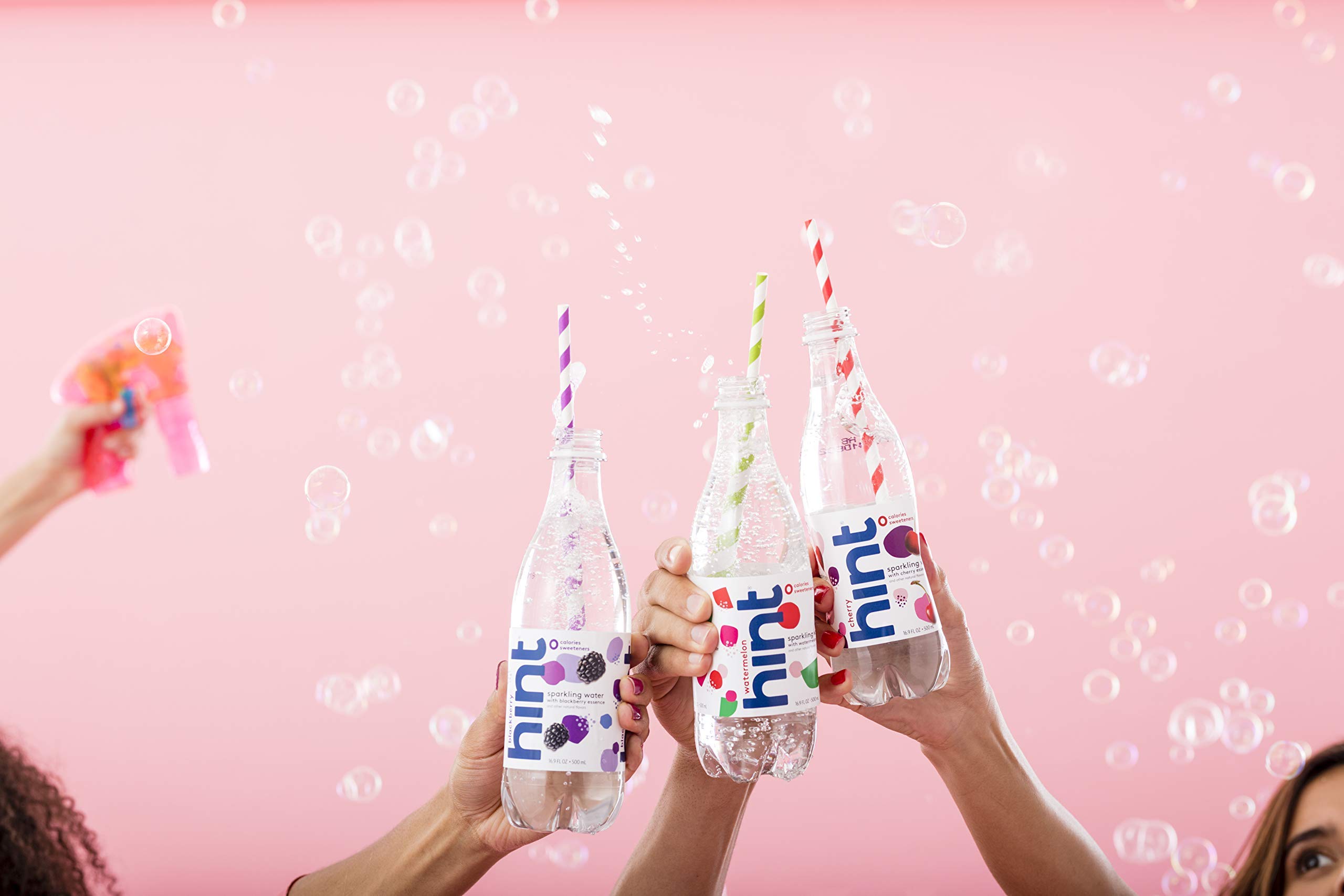 Hint Sparkling Water Strawberry Kiwi (Pack of 12), 16.9 Ounce Bottles