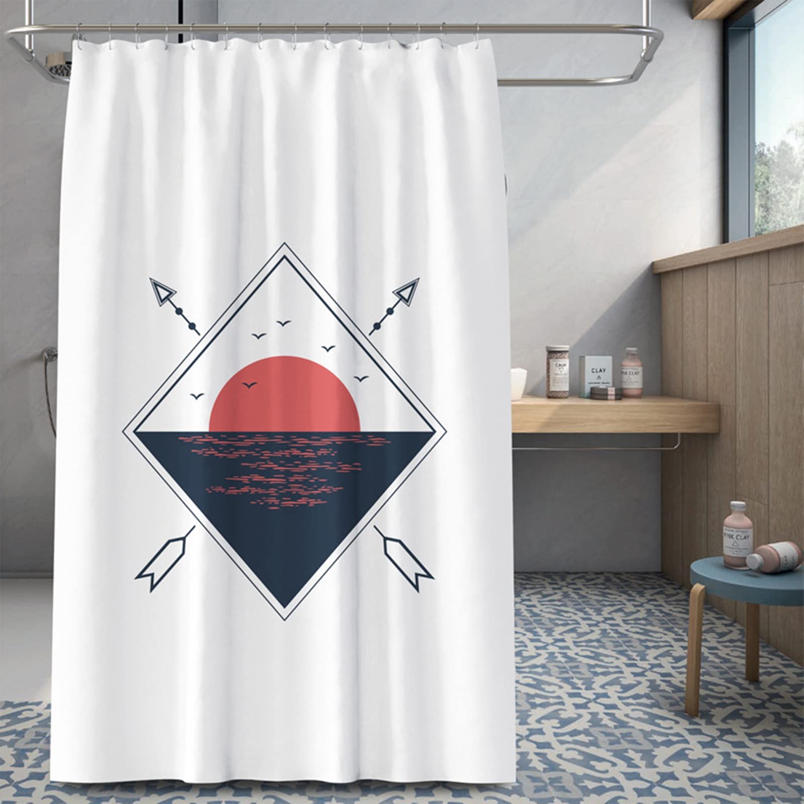 Rideau Douche Coucher du Soleil KnSam : créez une ambiance évasion unique dans votre salle de bain