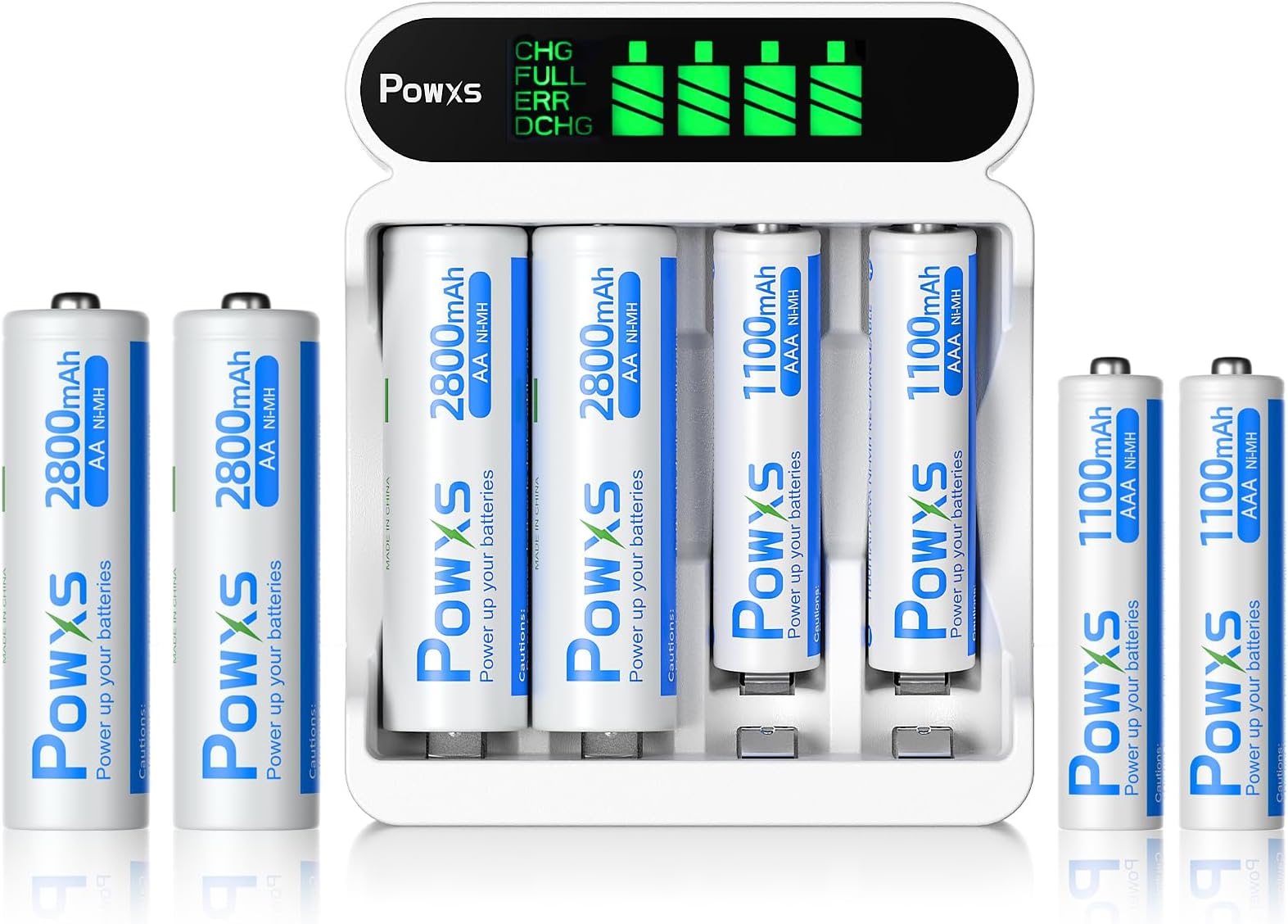 PHOTOOLEX AA/AAA Akku-Ladegerät - Intelligentes Ladegerät Für NiMH & Lithium Akkus