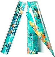 Vista 24 de Tintnut Splash Rollo de vinilo de transferencia de calor, 12 pulgadas x 5 pies, tinta de acuarela multicolor con estampado de tinta HTV