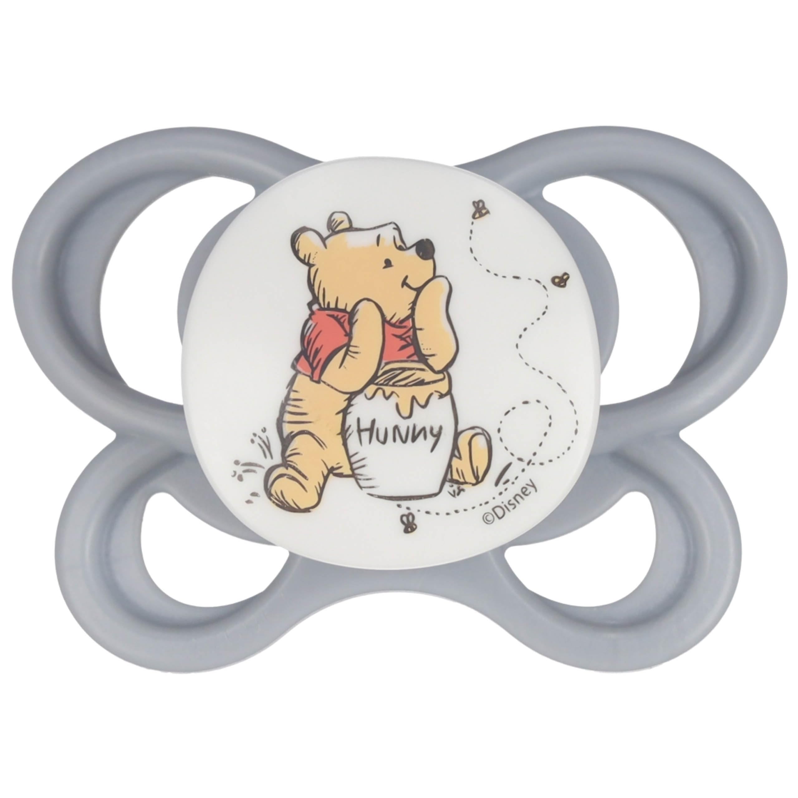 Soother, Orthodontic Silicone Soother for Newborns Aged + case (Disney Winnie the Pooh A, 0-6m)