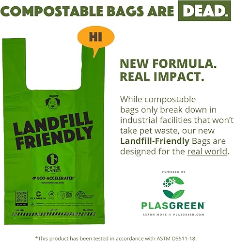 Miniatura 8 de Bolsas biodegradables para perros Bolsas de basura reciclables para perros 100% libres de plástico, sin perfume, a base de verduras y ecológicas,