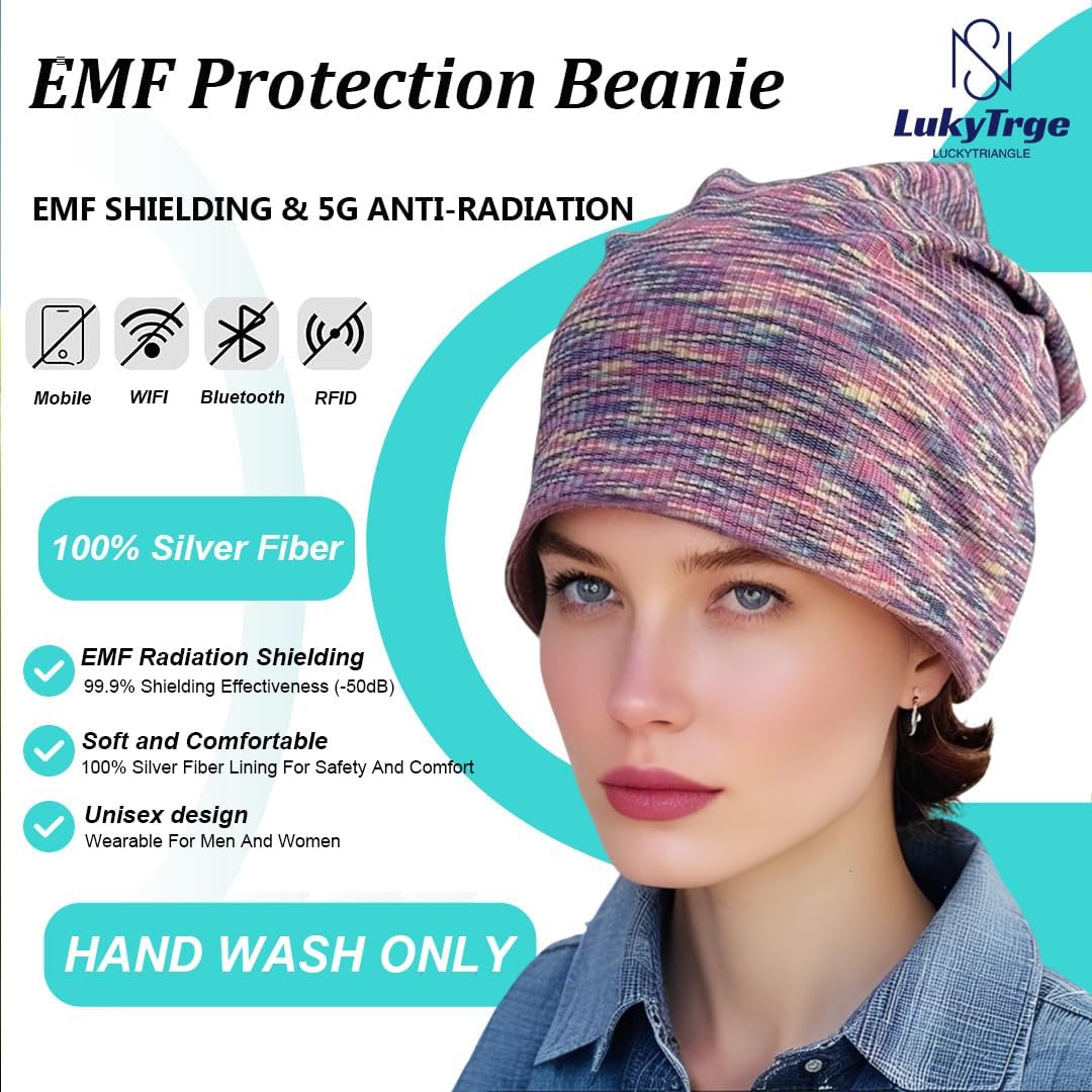 EMF Protection Beanies Cap,Faraday Hat Blocks 99.9% EMFs, 5G, WiFi,Microwave Radiation Blocking Cap - Image 2