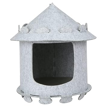 Haibing Cat Bed Cat House Cat Shelter with Removable Cushion for Cats and Kittens Weight Less Than 7.5kg Easy to Assemble