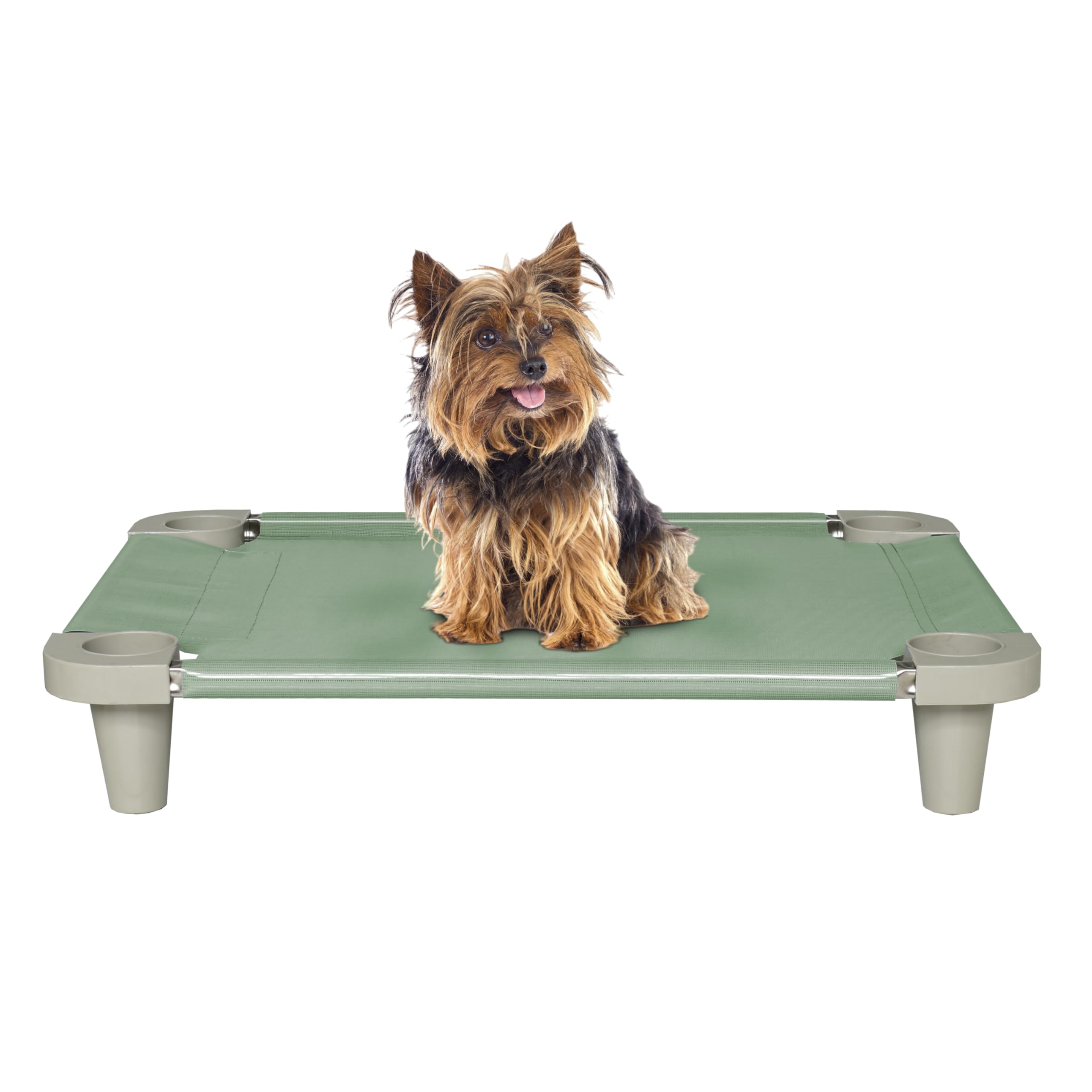 Acrimet Cooling Elevated Pet Dog Bed Cot for Small Dogs Washable and Breathable Mesh Fabric, Stainless Steel Frame