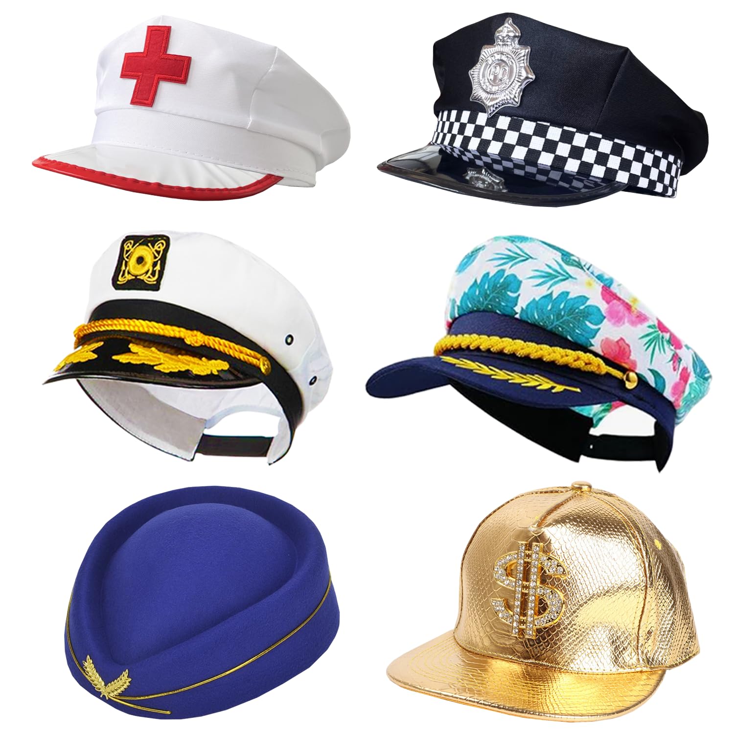 POPCIEL 12 Assorted Funny Hats Dress Up Costume Hats Crazy Party Hat Photo Booth Props Hatss for Teen Adult