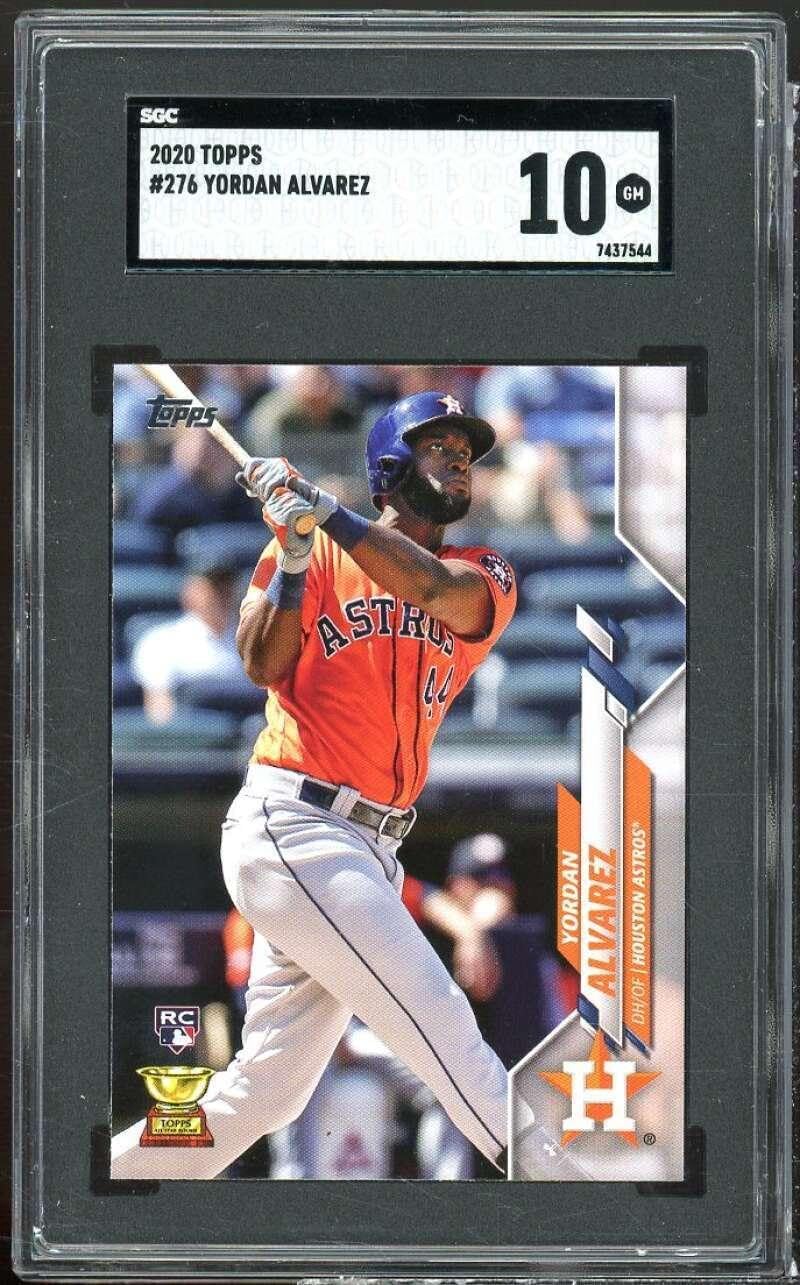 Yordan Alvarez Rookie Card 2020 Topps #276 SGC 10 GEM MINT - Baseball Slabbed Rookie Cards