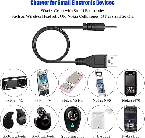 Miniatura 4 de 2 unids USB DC cargador carga cable para mini S530 más pequeño invisible inalámbrico Bluetooth auriculares y altavoces de ducha Bluetooth