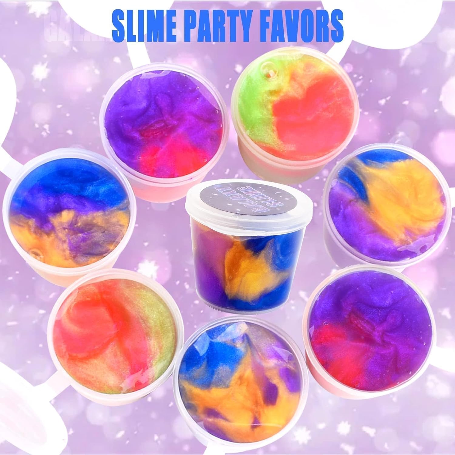 16 Pack Galaxy Slime Bulk, Kids Party Favors Slime Putty Kit for Girls Boys 10-12, Valentine's Day Gifts, Birthday Gifts, Easter Basket Stuffers for Kids