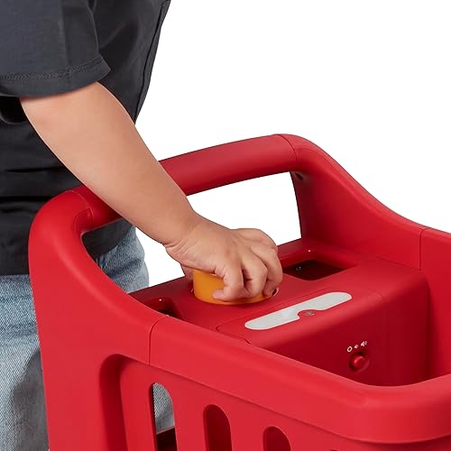 Miniatura 11 de Radio Flyer Escanea y clasifica el carrito de compras con luces y sonidos, andador de bebé con ruedas, carrito de compras rojo para niños a partir