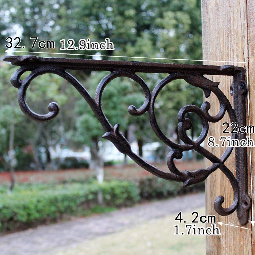Amazon.com: ACXZ Antique Cast Iron Shelf Brackets 13inch/32.7cm